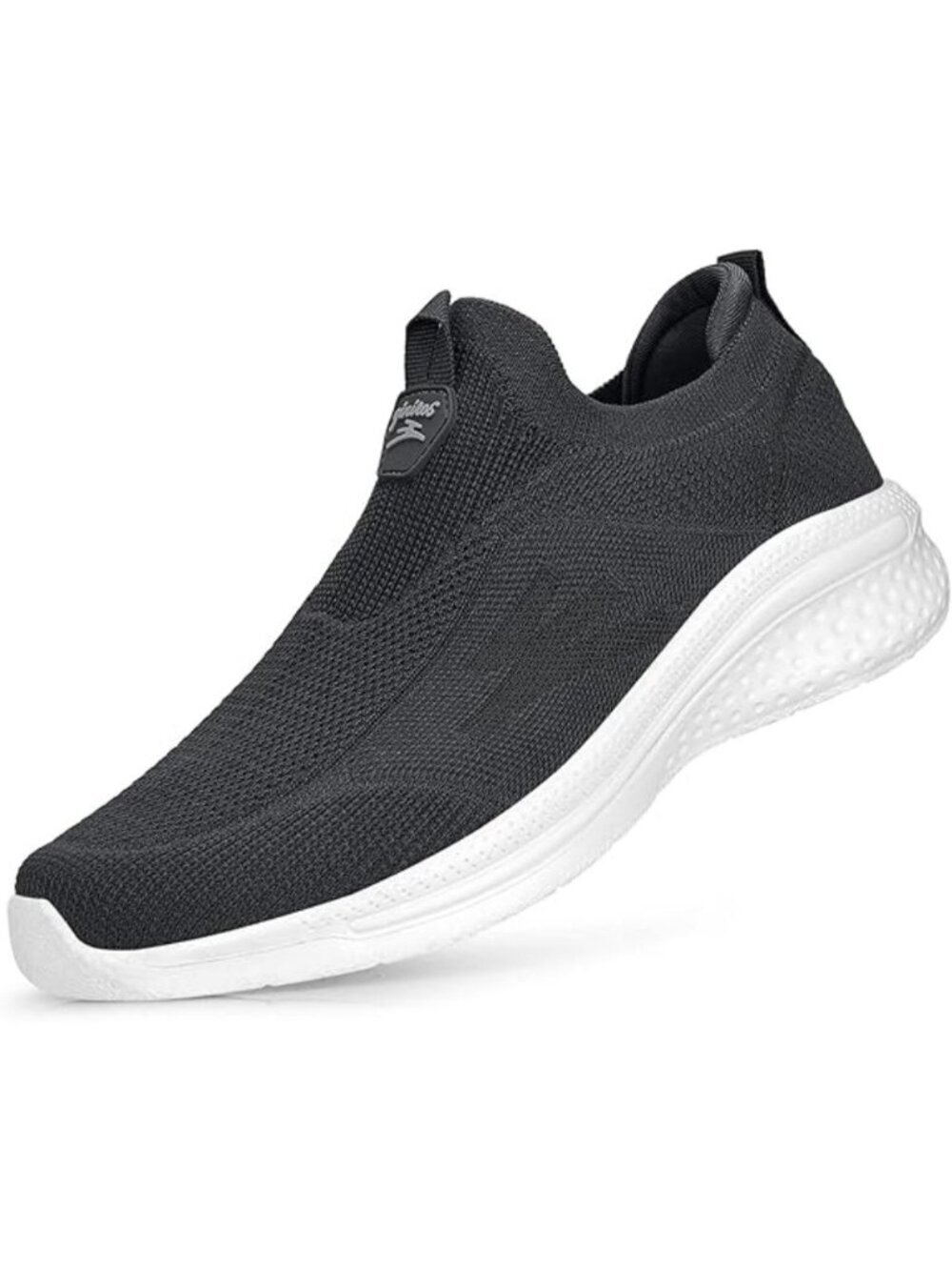 Women's Dark Grey Walking Shoes Lightweight Breathable Mesh Sneakers Slip Sole